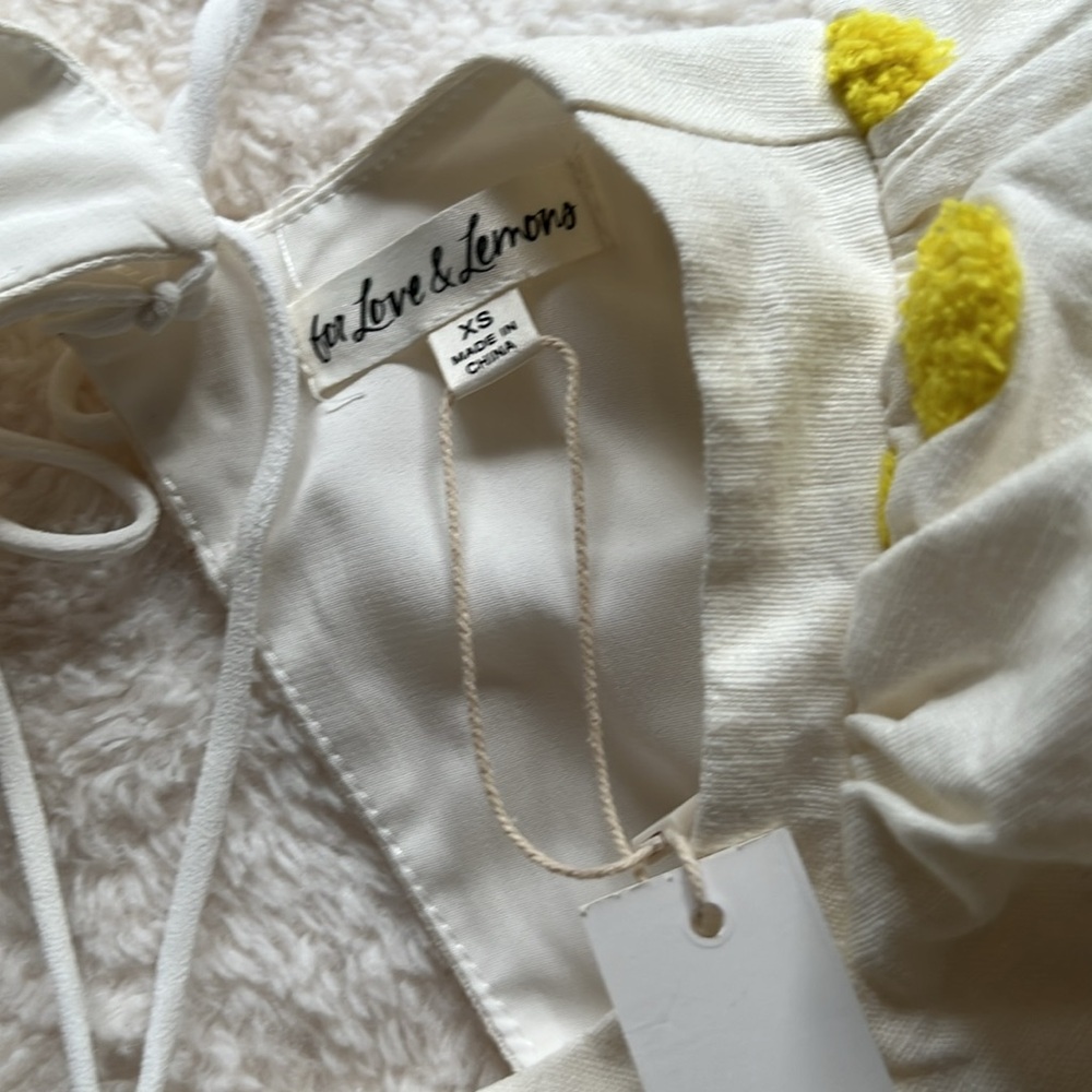 For Love Lemons Claude Yellow Polka Dot Dress NEW - Picture 2 of 3